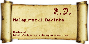 Malagurszki Darinka névjegykártya